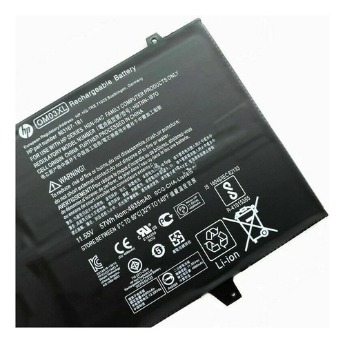 Bateria Original Notebook Hp Om03xl Para X360 1030 G2 Series