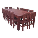 Mesa Asia Para Quincho 3.00 X 1.20 + 14 Sillas Linea Country