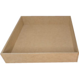 10 Cajas De Madera Mdf 25 X 25 X 5 Cm (desayuno Sorpresa)