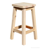 Banco Silla Reforzada Pino Natural Taburete Nordico  60 Cm 