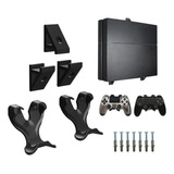 Kit Suporte Parede Playstation 4 Fat Console + 2 Controles