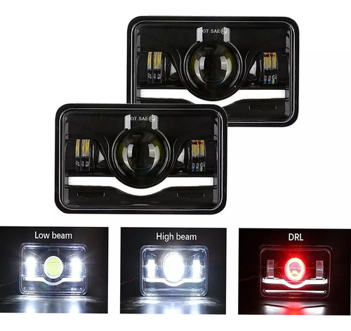 Faros Led 4x6'' Para Kenworth T800 T400 T600 W900b 120/132