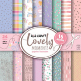 Papel Scrapbooking X24 Lovely Moments 30x30cm 180g Ibicraft