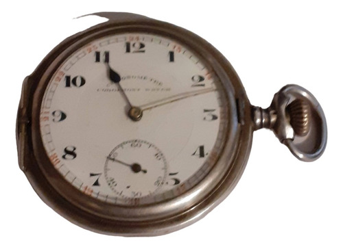 Antiguo Reloj De Bolsillo Corgemont, 2 Tapas, Caja De Plata