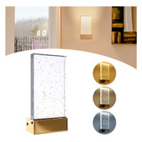 Arandela Led 3 Cores Parede Bolhas Cristal Retangular 8021 Cor Dourado 110v/220v