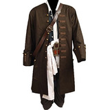 Disfraz Talla Medium Para Hombre De Jack Sparrow Piratas