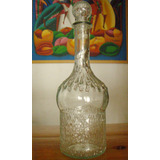 Antigua Botella Vela De Vidrio Con Tapón