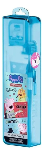 Kit Infantil Estojo+gel Dental+escova+fio Peppa Pig