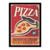 Quadro Decorativo Para Cozinha Retro Vintage Pizza