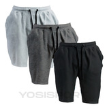 Pack X 3 Shorts Bermuda De Hombre Deportivo Gimnasio Corto 