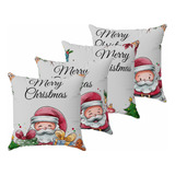 Kit 4 Capas De Almofadas Decorativa Natal - 40x40cm 