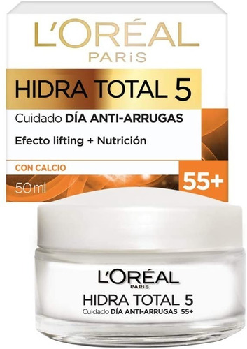 Crema Antiarrugas Loreal Hidra Total 5 55+ Con Calcio