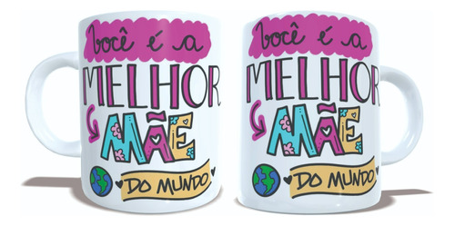 Caneca Personalizada Porcelana Dia Das Mães De 325ml