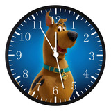 Scooby Scoob - Reloj De Pared Grande Con Marco Negro De 12 P
