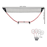 Set De Bádminton Md Sports Con 4 Raquetas 2 Gallitos