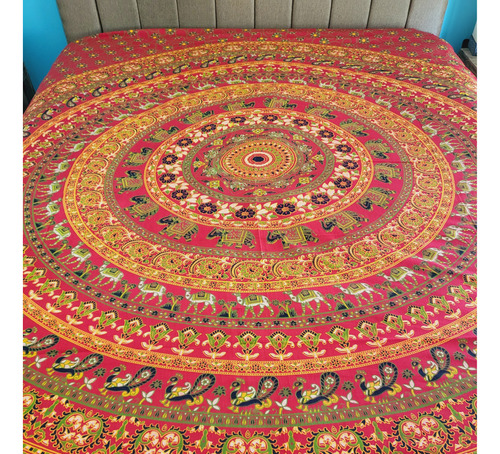 Cubrecama Cubresillon 2 Plazas Y Media Mandala Moda Hindu 82