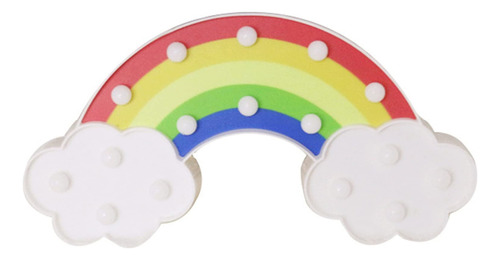 Lampara Arco Iris Niños Infantil Pilas Diseño Luz Velador 