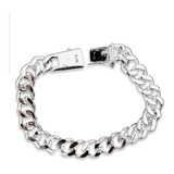 Pulsera Esclava Cubana De Plata Fina Gruesa De 20cm X 10mm