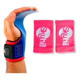 Kit Hand Grip Legacy Skyhill Usa E Munhequeira Suor Rosa