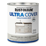 Esmalte Al Agua Ultra Cover Brochable 0,946 Litro Rust Oleum Color Gris Piedra Satinado