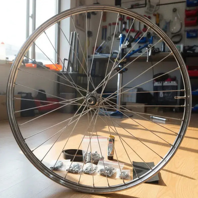 Rueda Bicicleta de Reparto Rodado 26 x 1 3\u002F4 x 2 Acero Reforzada BITTA – Llanta y Maza Cromadas con 36 Rayos, Ideal Carga Pesada y Uso Diario Urbano – Máxima Durabilidad para Bicis de Trabajo | Envío gratis