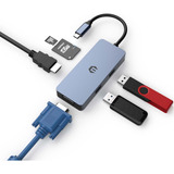 Tiergrade Adaptador Multipuerto Usb C Hub Con 4k Hdmi, Vga,