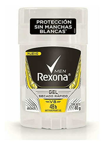 Rexona Desodorante Antitranspirante Hombre V8 En Gel 80 G