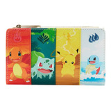 Cartera Loungefly Pokémon Elements Con Solapa De Piel Vegana