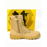 Zapatillas Botas Outdoor Swat Militar  Táctica Ocre  / 7c 