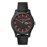 Reloj Lacoste Unisex Negro Con Rojo