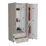 Closet Ankora Basic 180 X 120 X 47 Rta Ceniza Blanco