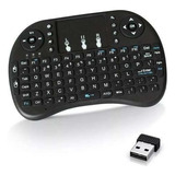 Mini Teclado Sem Fio Wireless Led Touch Pc Tv Box Usb Cor De Teclado Preto-bkbti8