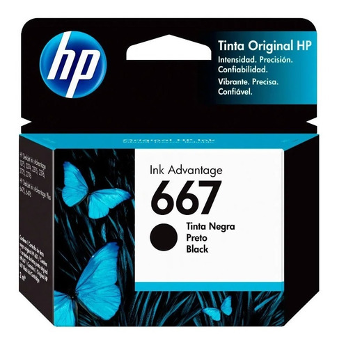 Tinta Hp 667 Negro Original 2374 2375 2376 2775 2776 6476