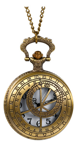 Reloj De Bolsillo Antiguo De Bronce Con Diseño Astrolabio Y