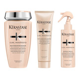 Combo Kerastase Curl Manifesto Shampoo+acondicionador+spray