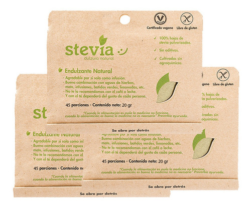 Stevia Completamente Natural  100% Hoja De Stevia Molida