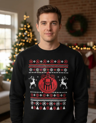 Sudadera Chivas Ugly Sweater Navideño, Futbol