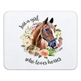 Mousepad Floral Horse  Just A Girl Who Loves Horses 