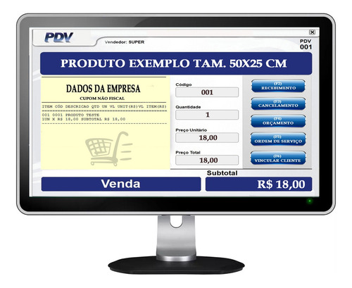 Sistema Pdv Controle De Estoque, Financeiro P/ Lojas Gerais