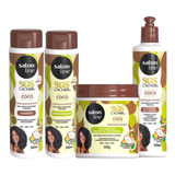 Kit Salon Line Sos Cachos Coco Hidratação Nutritiva C/4