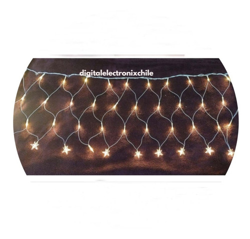 Malla Cenefa Blanco Calido 100led Estrella 3m Extendido 220v