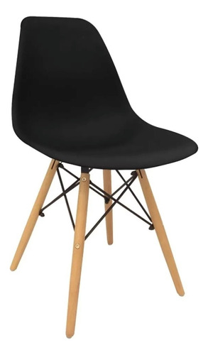 Silla Comedor Minimalistica Moderna Eames, Estructura Madera