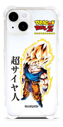 Funda Celular Para iPhone Dragon Ball Goku Ss Transparente