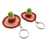 2 Llaveros Sombreros Mexicanos Para Mochila Crochet