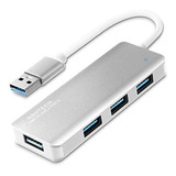 Usb 3.0 Hub De 4 Puertos Portátil De Aluminio Para Macbook