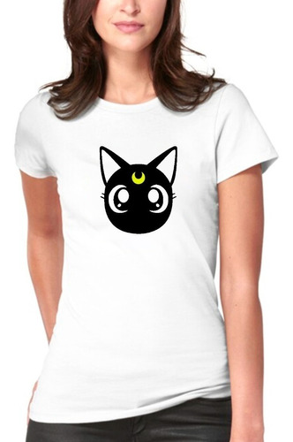 Polera Gato Gatito Luna Sailor Moon Moda Mujer/ Niña