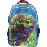 Mochila Grande Escolar Original Chenson Sidarta Porta Tablet Dinosaurios, Backpack Dinoland Primaria Secundaria Niños Jurassic Campamento Viajes