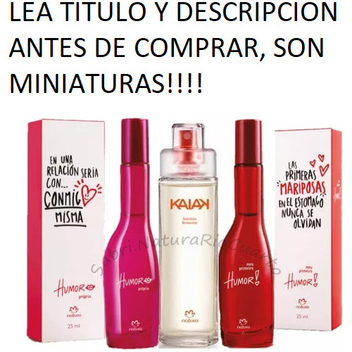 Natura Kit X3 Miniperfume: Humor Proprio Kaiak Meu Primeiro 