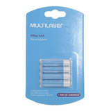 Pilhas Recarregáveis Aa Multilaser 2500mah 4 Unidades Cb052