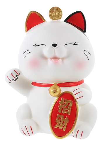 Figura De Maneki Neko Con Forma De Gato Afortunado, Linda Hu